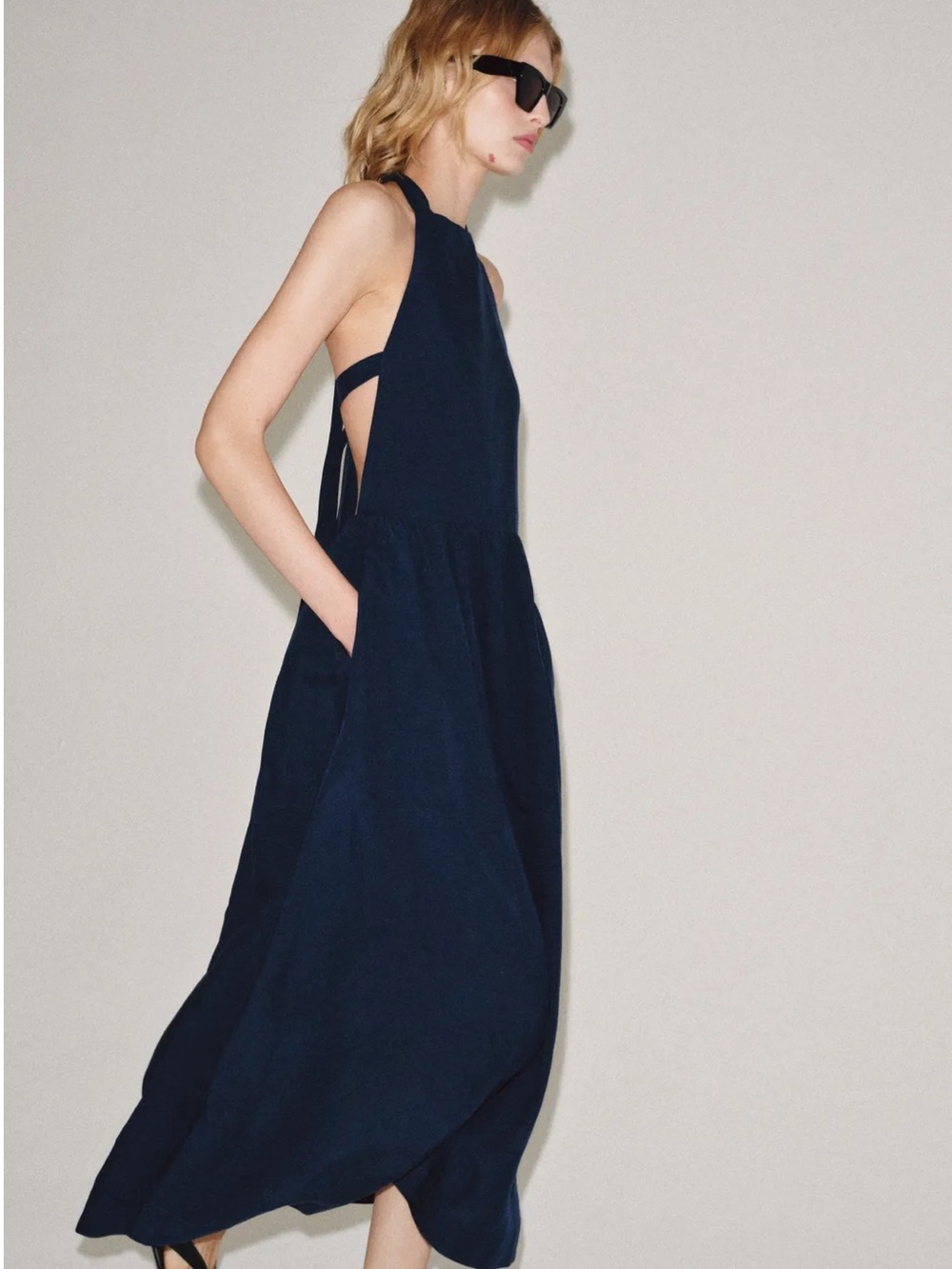 ZARA ZW COLLECTION HALTER NECK DRESS - Picture 2 of 6